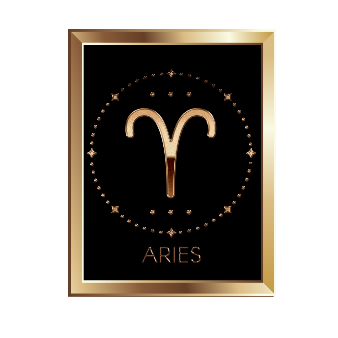 Gold Aries zodiac sign png, Aries sign PNG, Aries gold PNG transparent images, golden Aries png images
